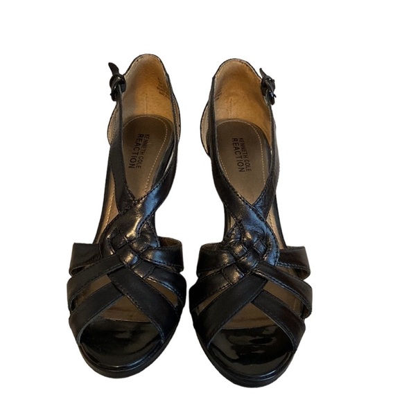 Kenneth Cole Reaction Women’s Tart Breaker Heels Leather Black Size 8 - Picture 2 of 9